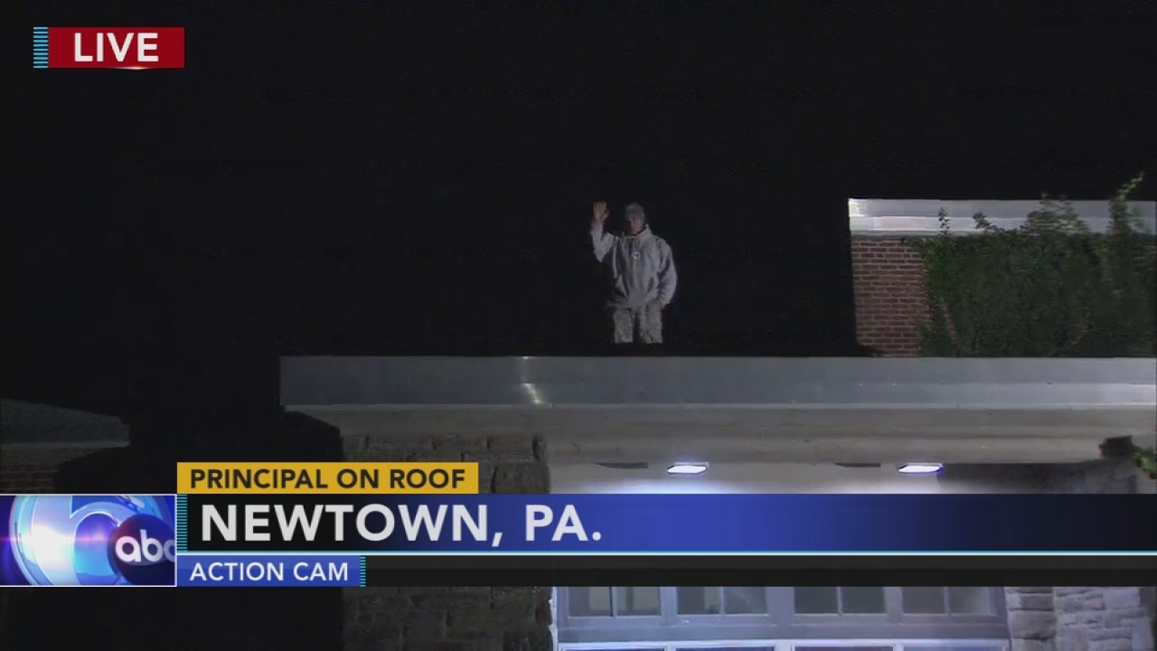 Bucks County principal spends night on roof
