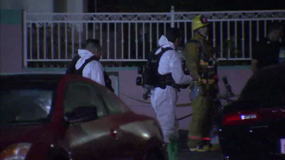 Baby found covered in powder dies in South Los Angeles