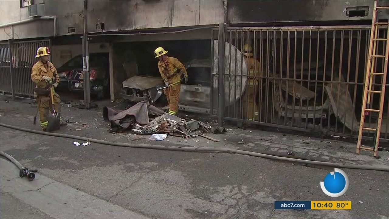 Westlake carport fire chars 3 vehicles underneath apartments