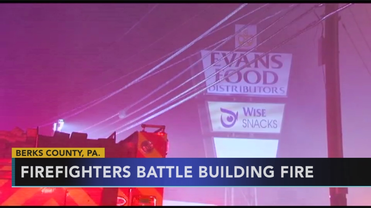 Firefighters battle Berks County fire