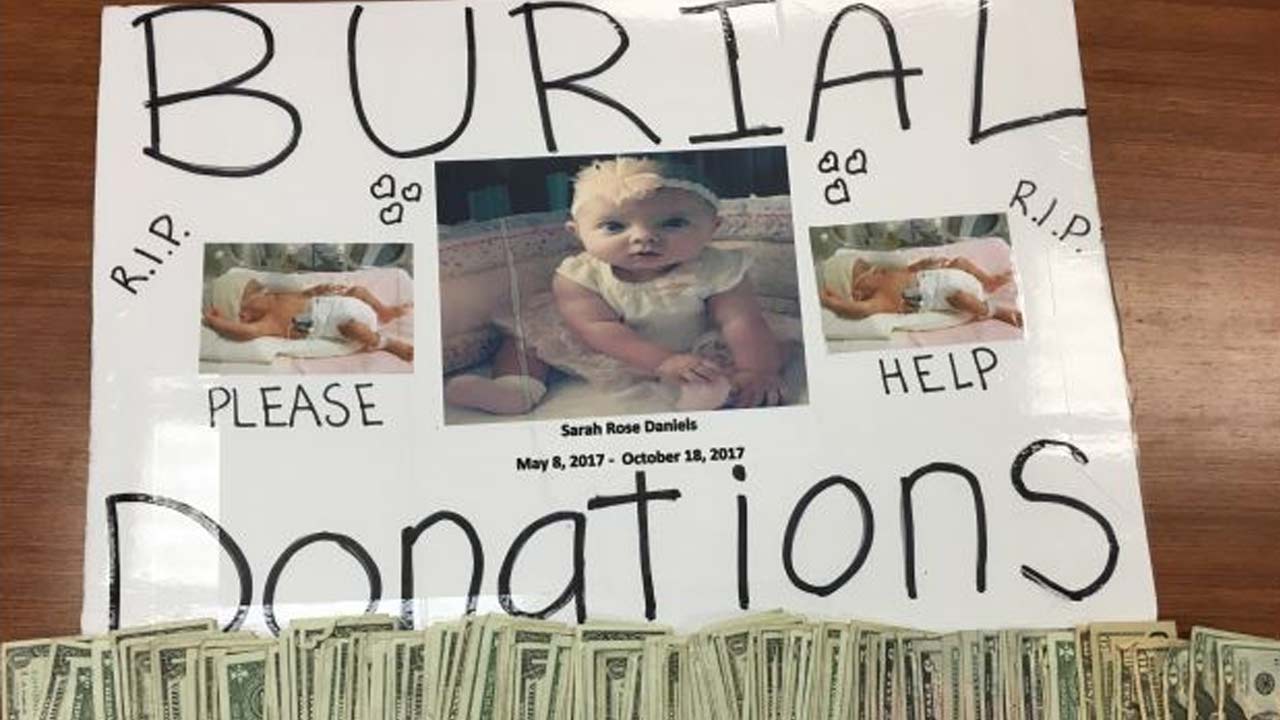 2 arrested in alleged scam seeking donations for 'baby burial'