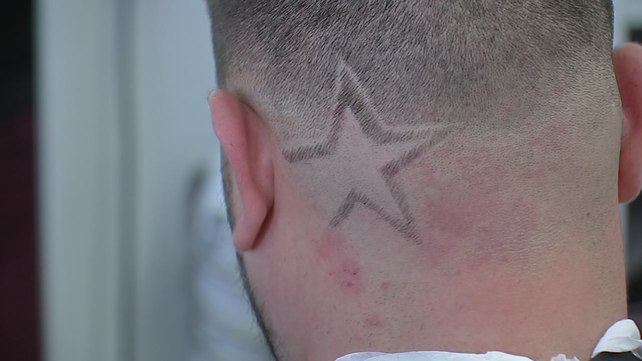 Astros fans getting logo shaved onto their heads