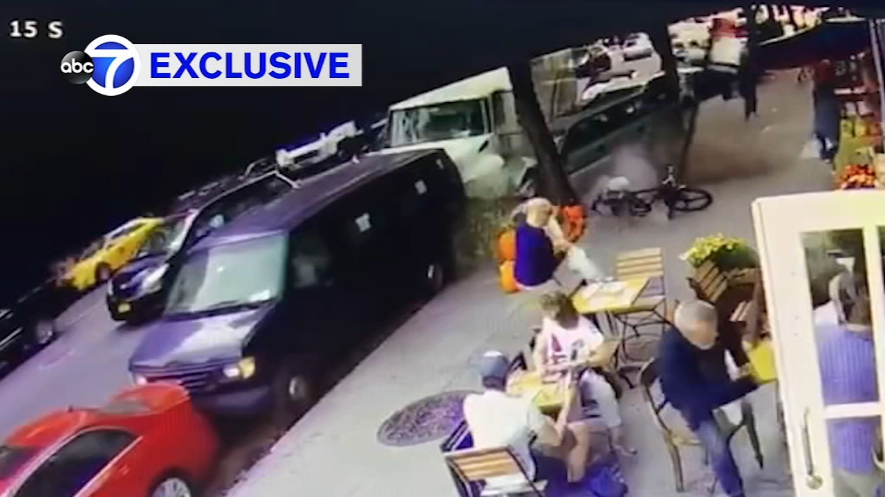 EXCLUSIVE: Video shows Hell's Kitchen crash, man climb into fire truck