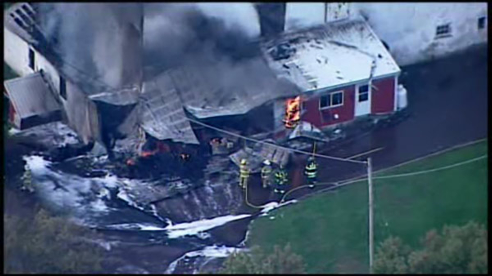 Flames and smoke damage Chester County barn 6abc Philadelphia
