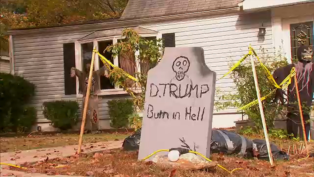 Anti-Trump Halloween display riles up neighborhood in Westchester County