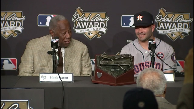 Jose Altuve Named Winner Of American League Hank Aaron Award Abc13 Houston