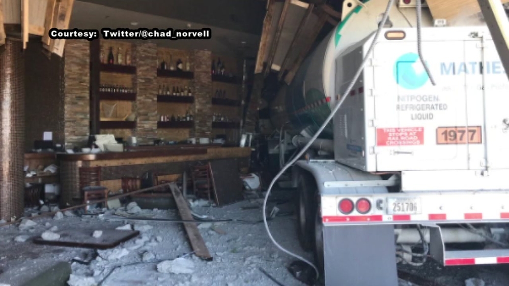 Truck into restaurant