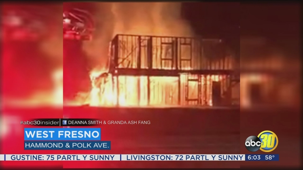 Two Fresno homes under construction go up in flames