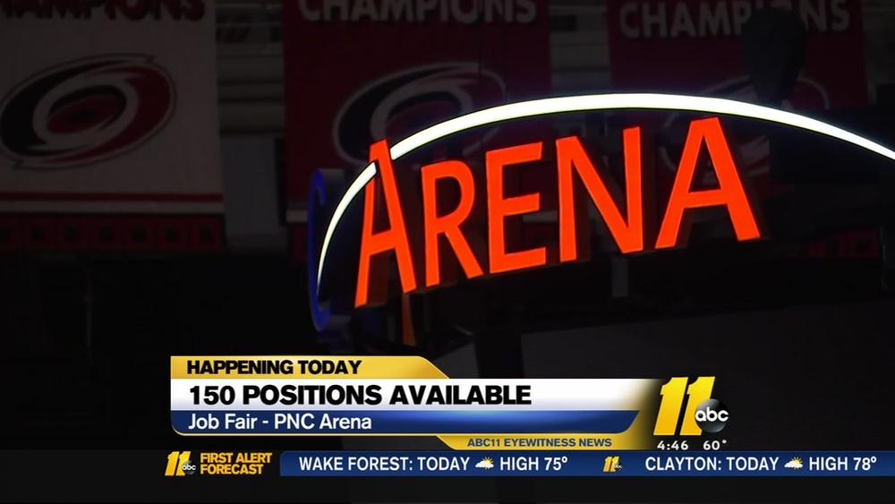 150 positions available at PNC Arena job fair
