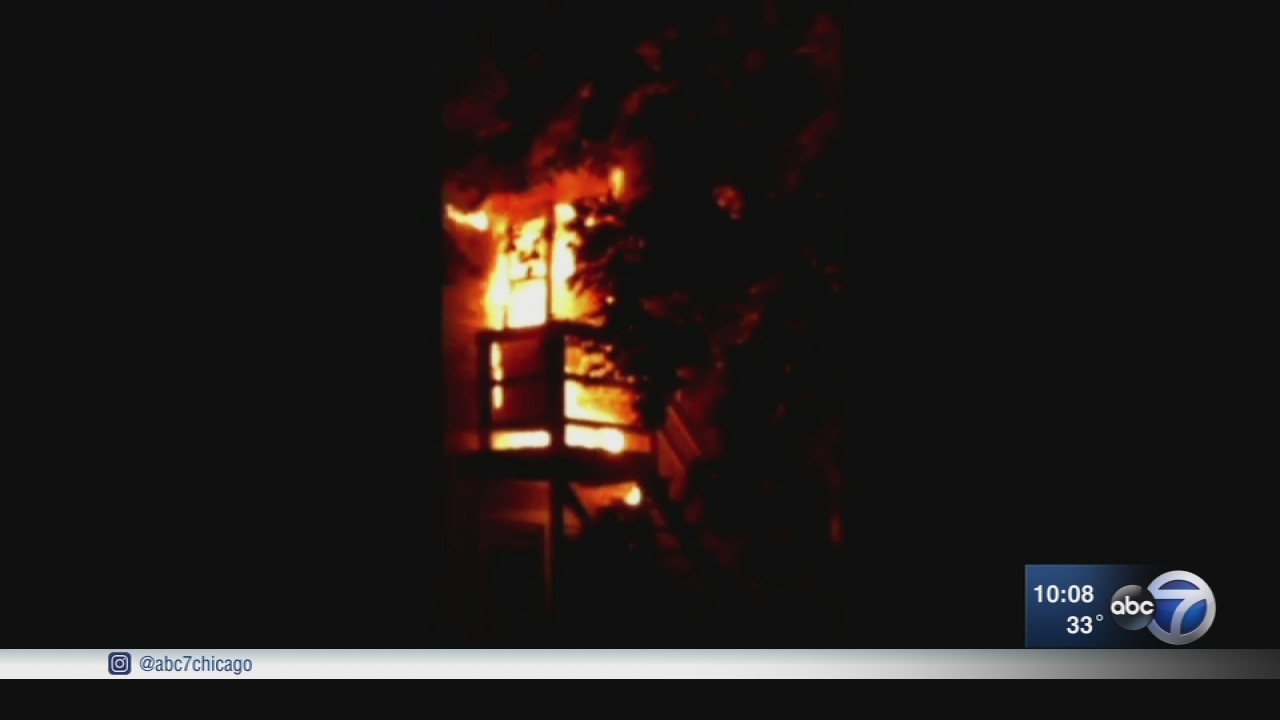 Police rescue man trapped in Marengo fire