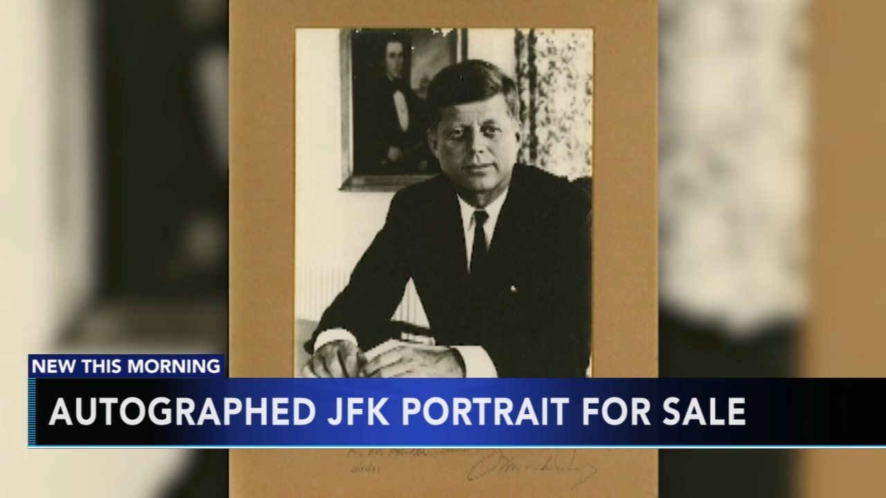 Autographed JFK portrait for sale