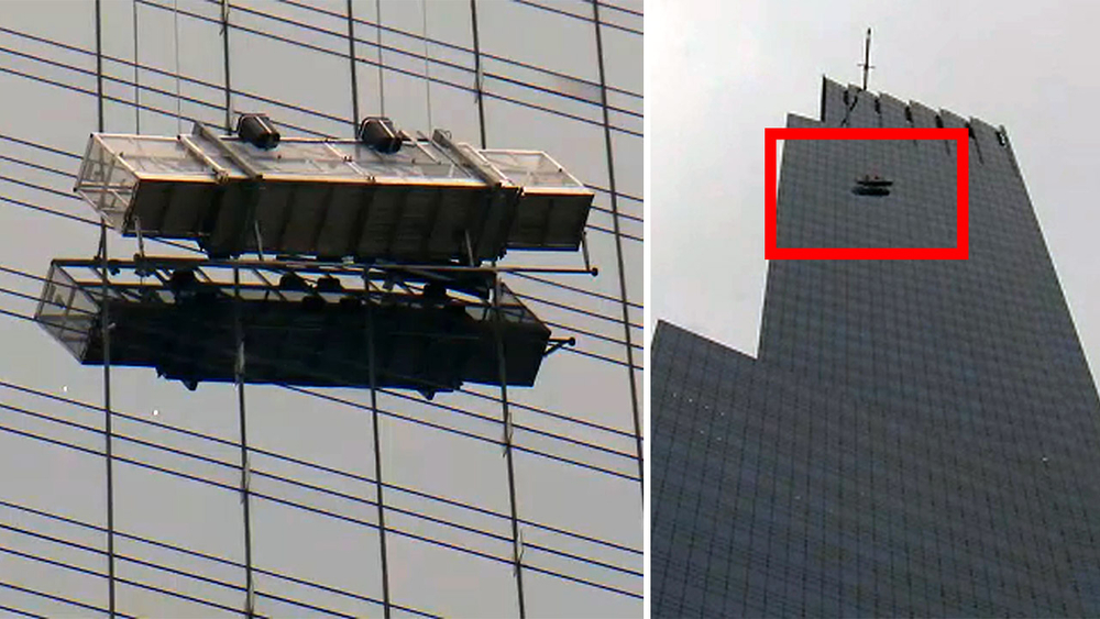 Scaffolding rescue at Columbus Circle high-rise