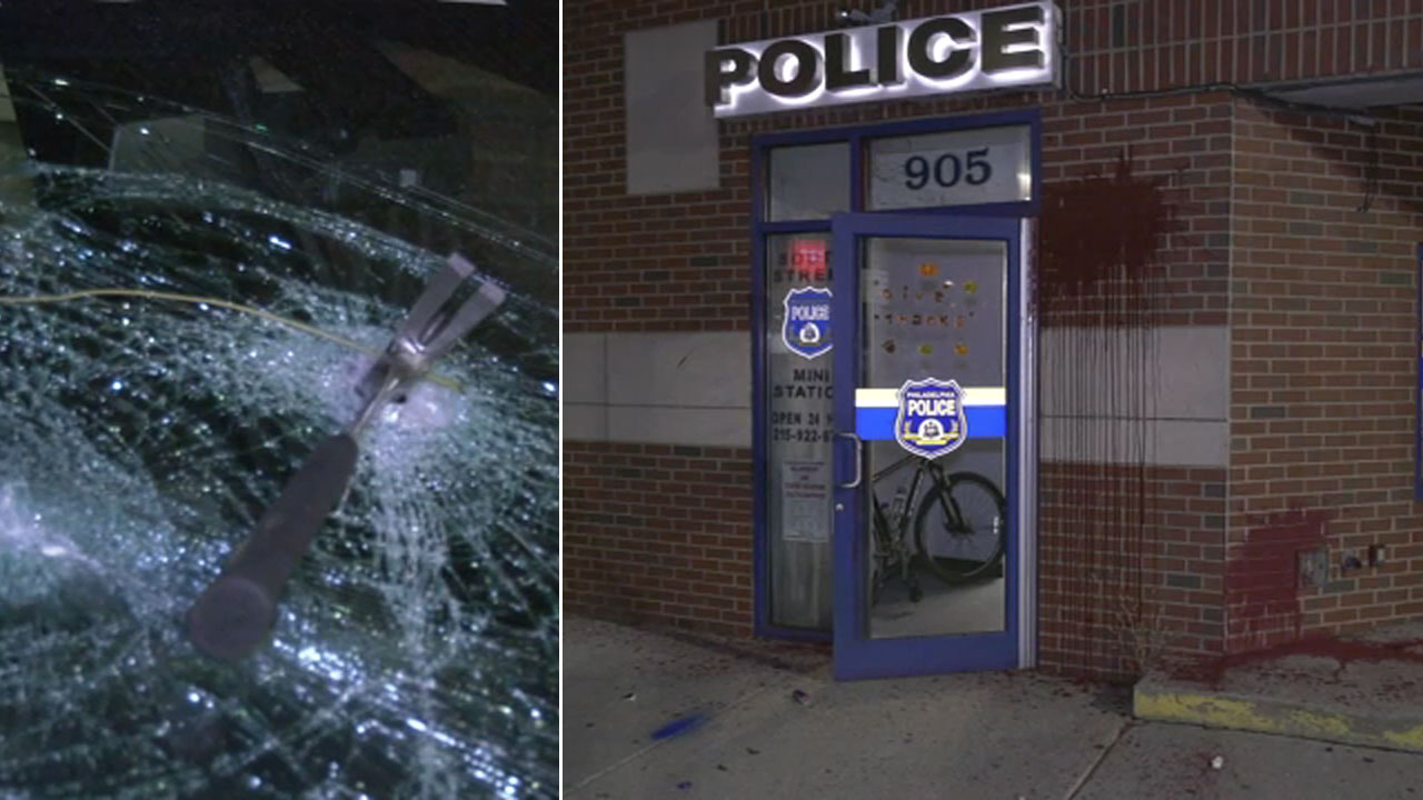 Vandals target Philly police on South Street
