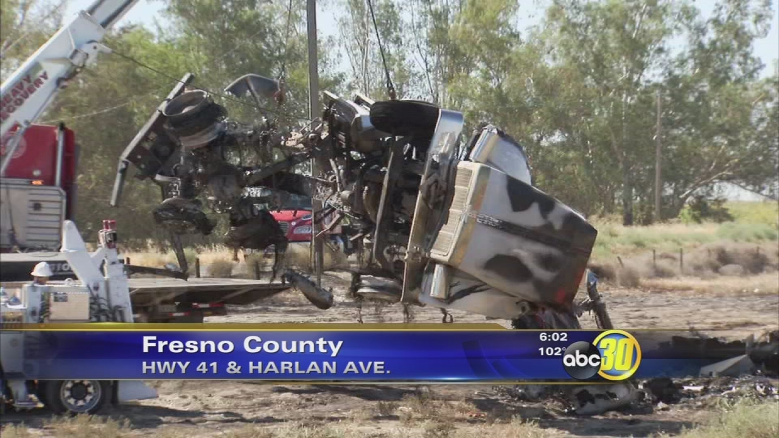 Fiery big rig crash kills 1 in Fresno County ABC30 Fresno