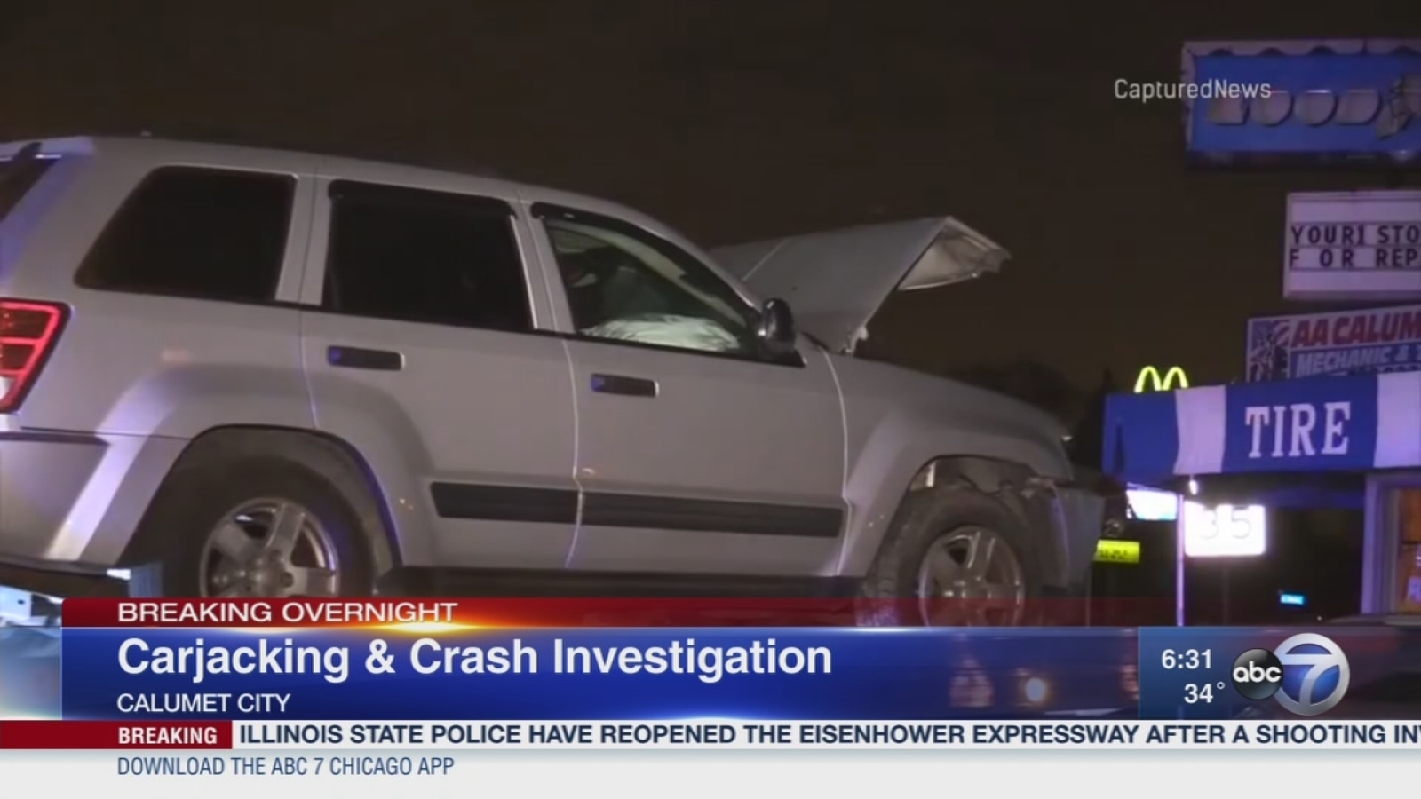 SUV stolen in Dolton crashes into auto shop in Calumet City ABC7 Chicago