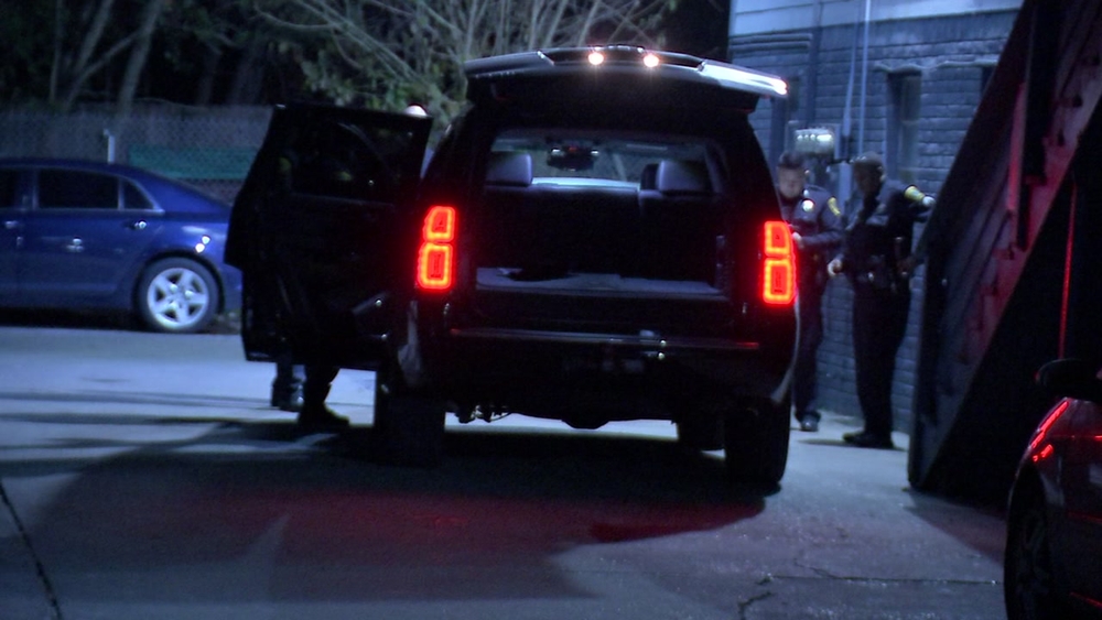 SUV theft chase