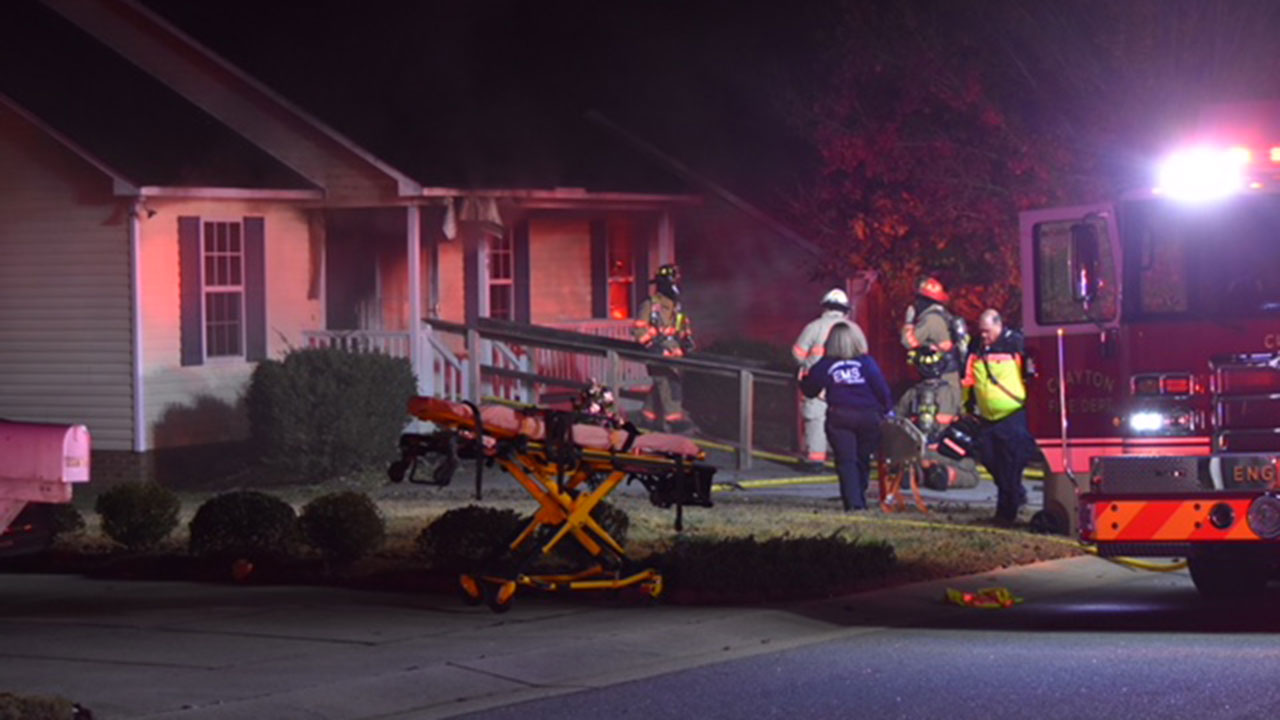 Firefighters rescue disabled man from burning Clayton home