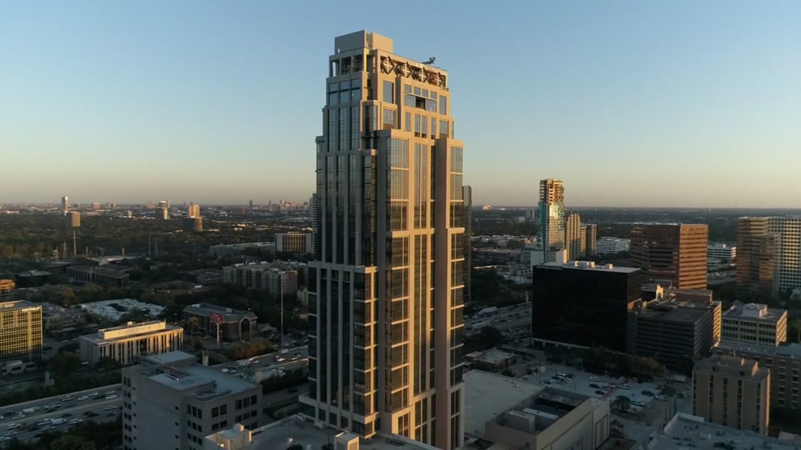 SkyDrone 13 video of new Landry'sowned highrise ABC13 Houston
