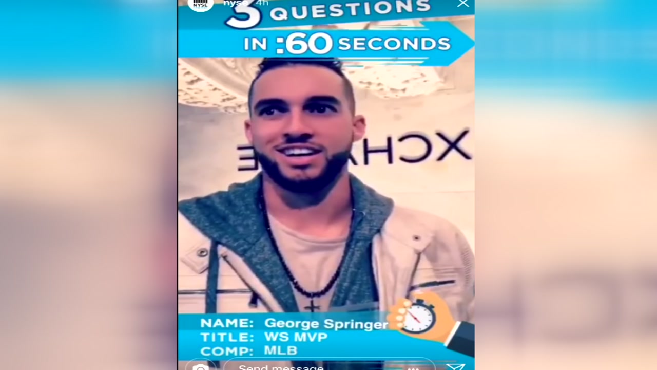 George Springer makes an appearance on the NYSE