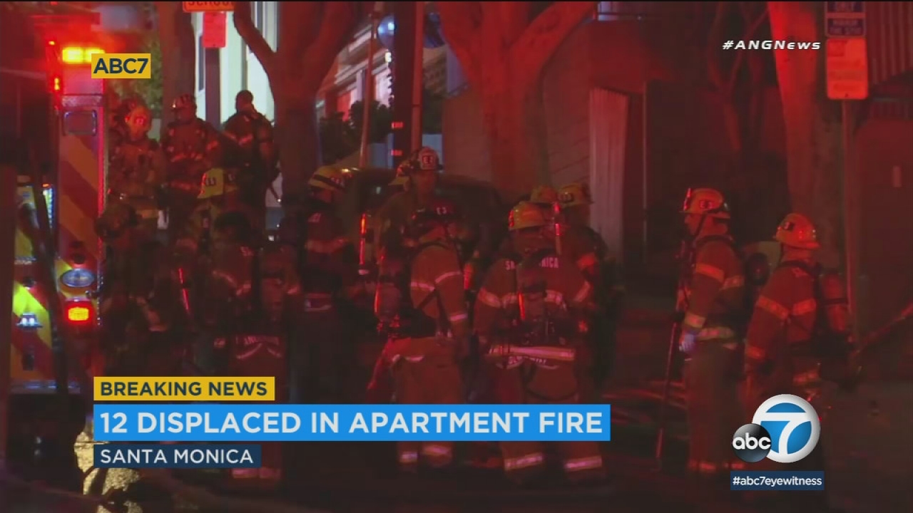 12 people displaced after fire at Santa Monica apartment building