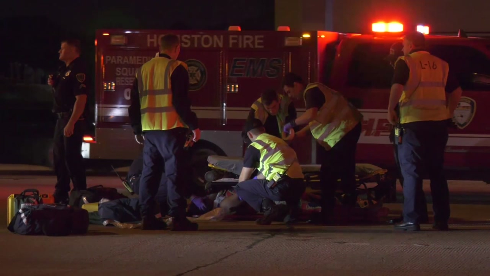 Woman out of her car hit by vehicle on Southwest Freeway - ABC13 Houston