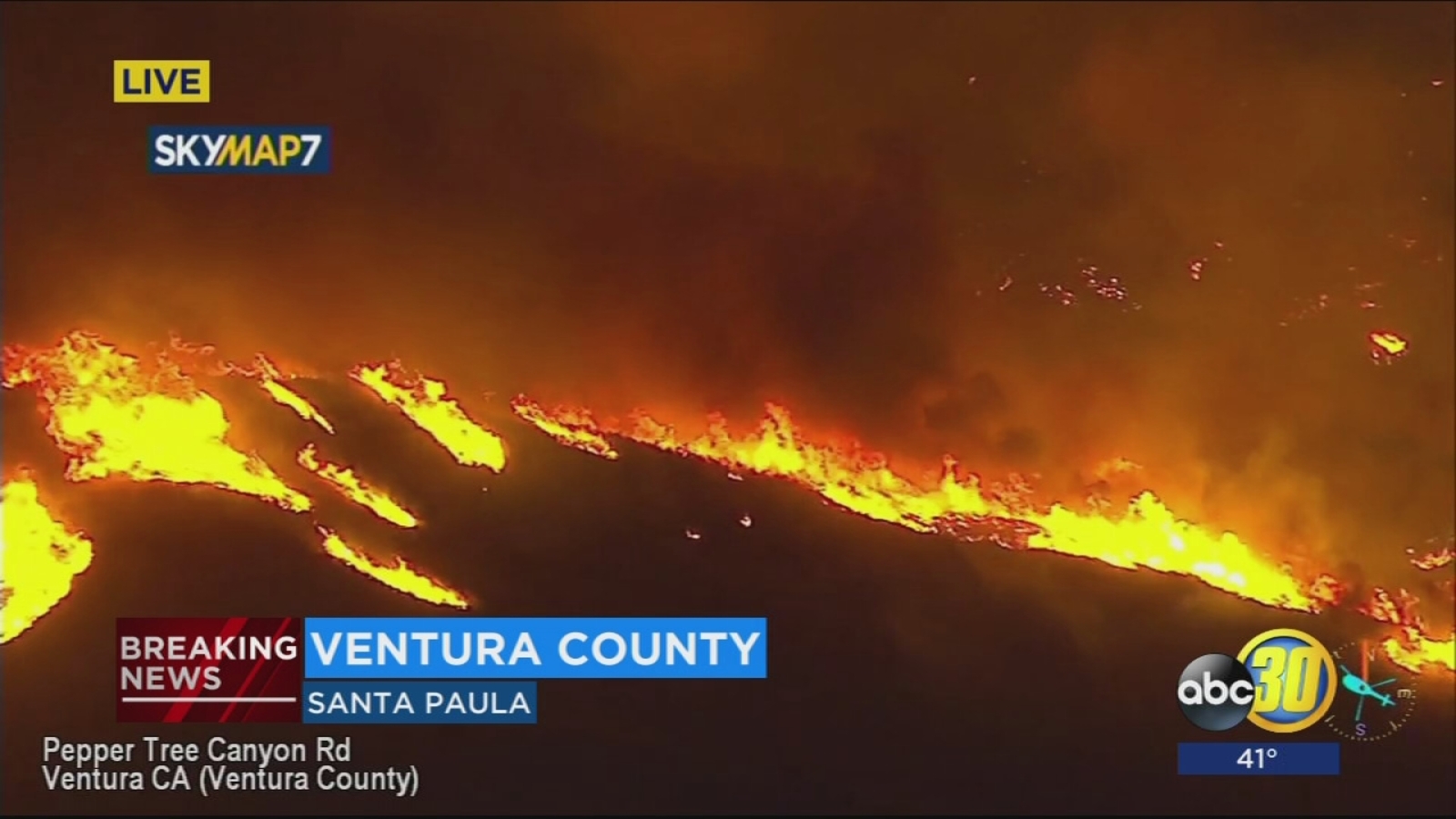 Brush Fire In Ventura Co Explodes To 10 000 Acres Prompting Evacuations Abc30 Fresno