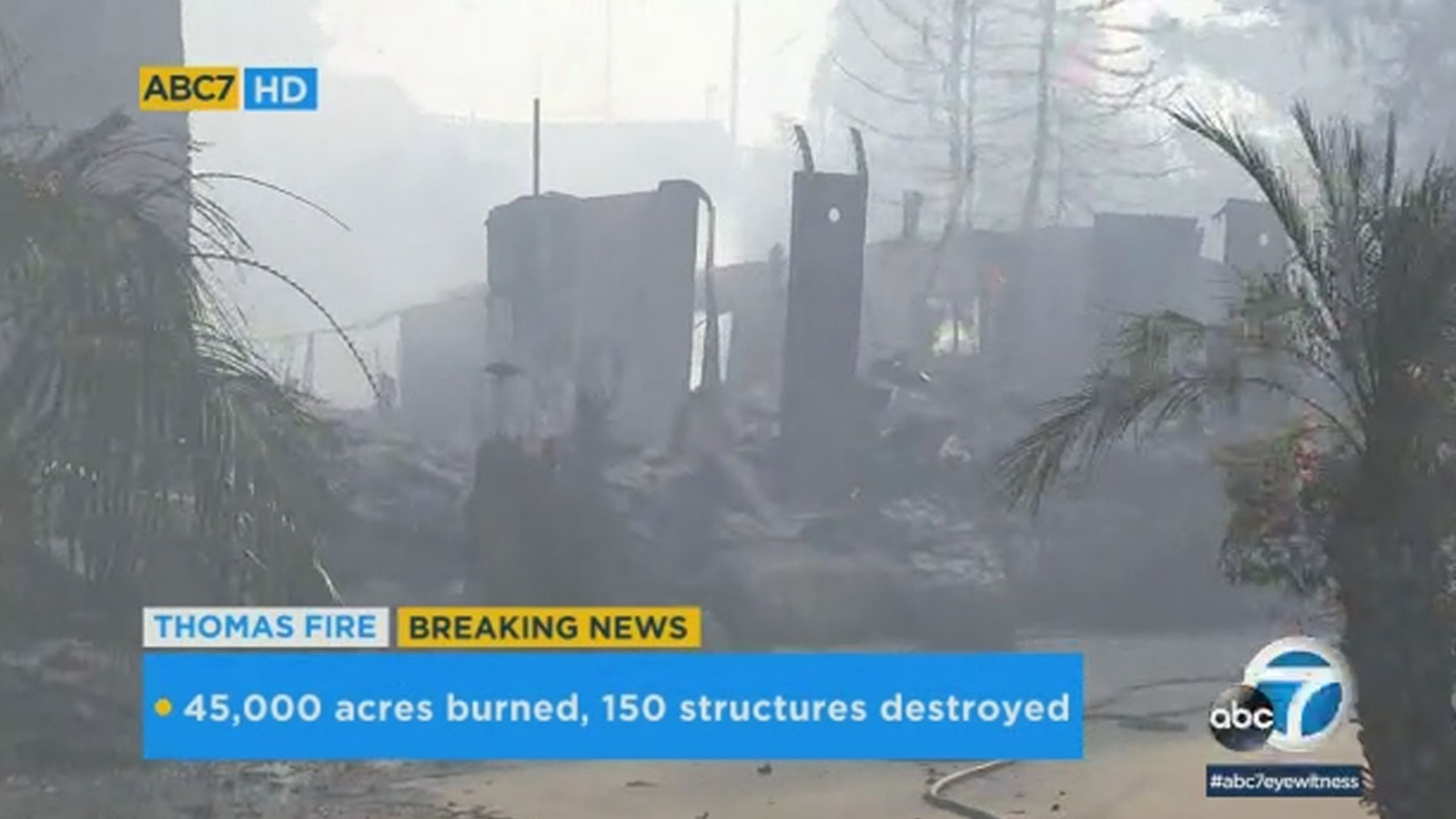 Ventura County, California wildfire Thomas Fire explodes to more than