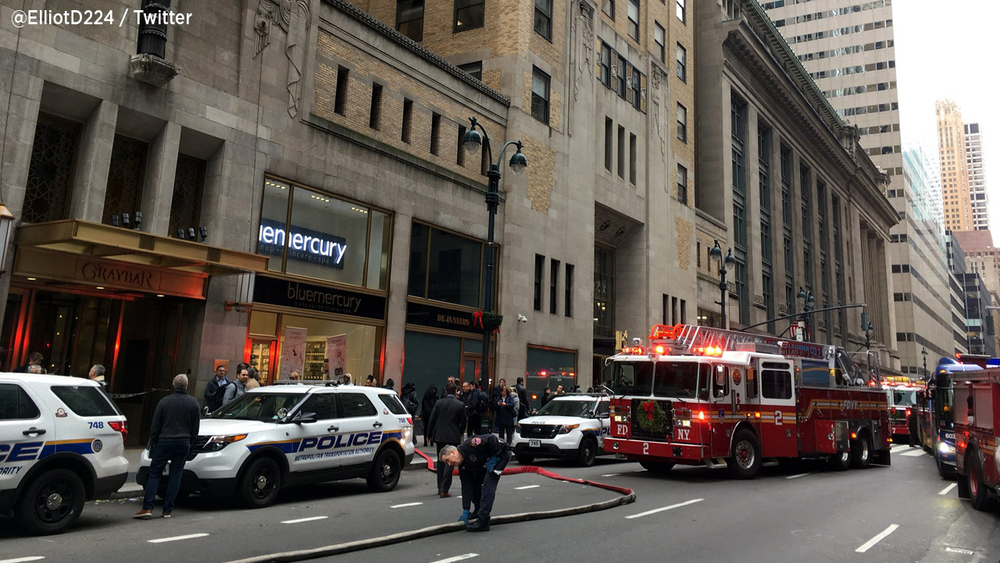 Fire breaks out in office building above Grand Central