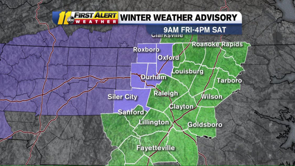 Weather Advisory now in effect