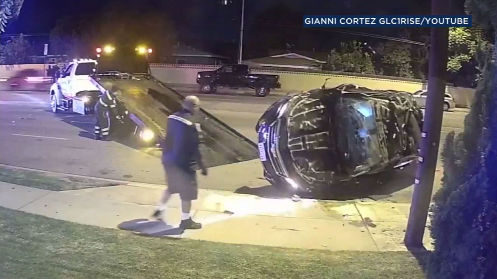 VIDEO Driver survives violent Whittier crash caught on camera ABC7 Los Angeles