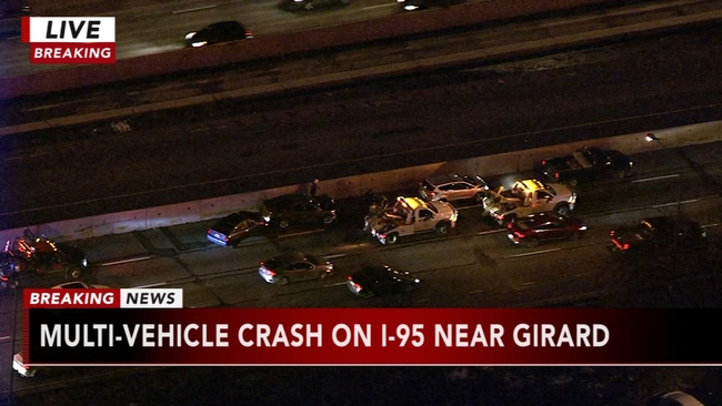Traffic moving on I-95 SB after multi-vehicle crash - 6abc Philadelphia