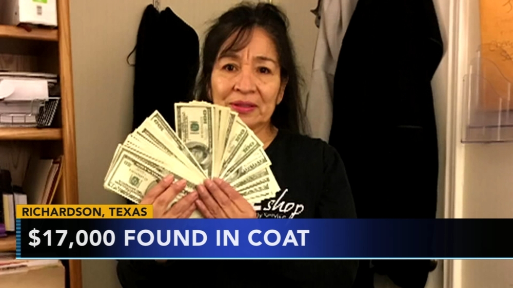 Texas woman finds $17K in donated coat