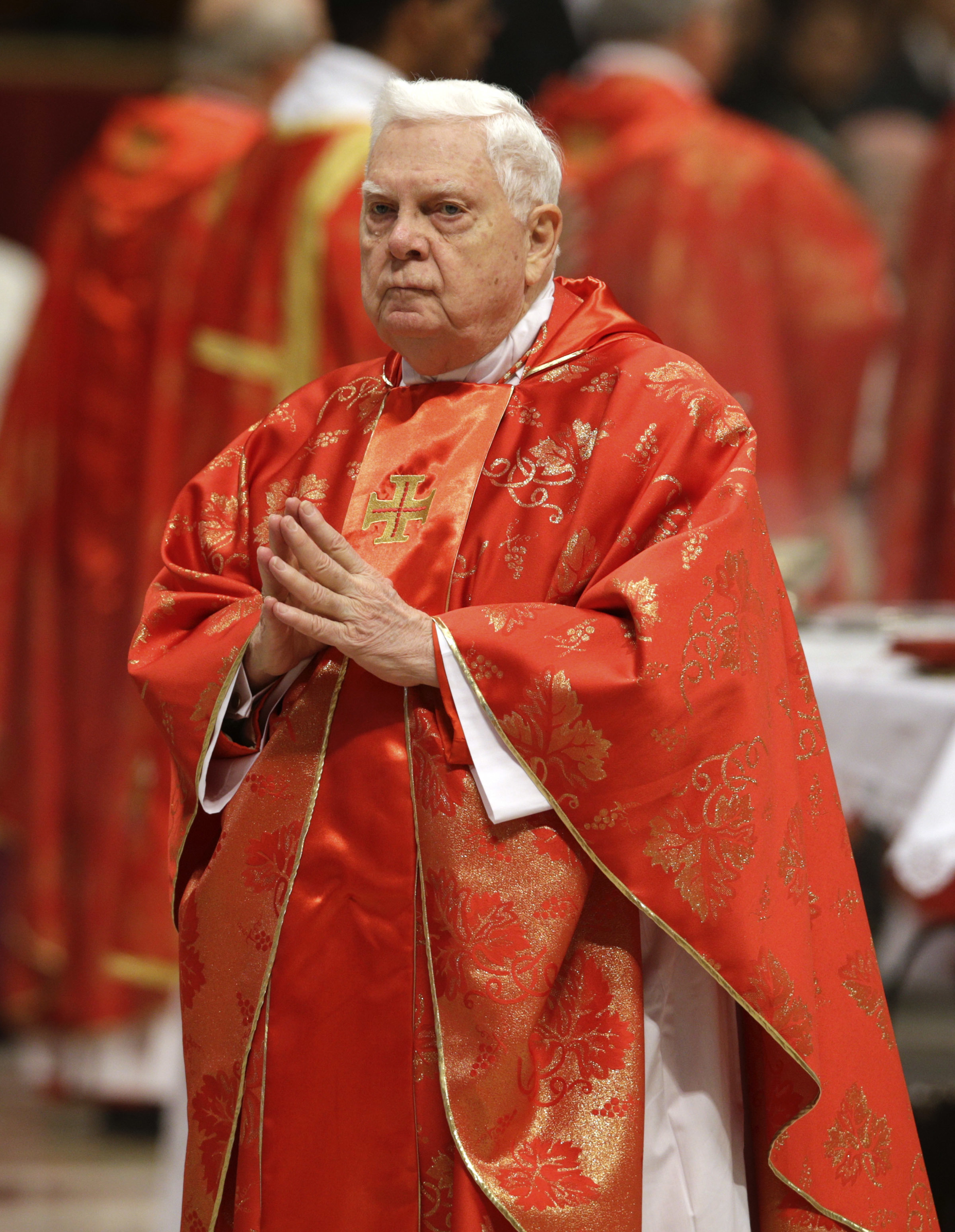 <div class='meta'><div class='origin-logo' data-origin='none'></div><span class='caption-text' data-credit='Andrew Medichini, File/AP Photo'>Cardinal Bernard Law, the former archbishop of Boston who became a central figure in the child abuse scandal in the Catholic church, died on Dec. 20, 2017. He was 86.</span></div>