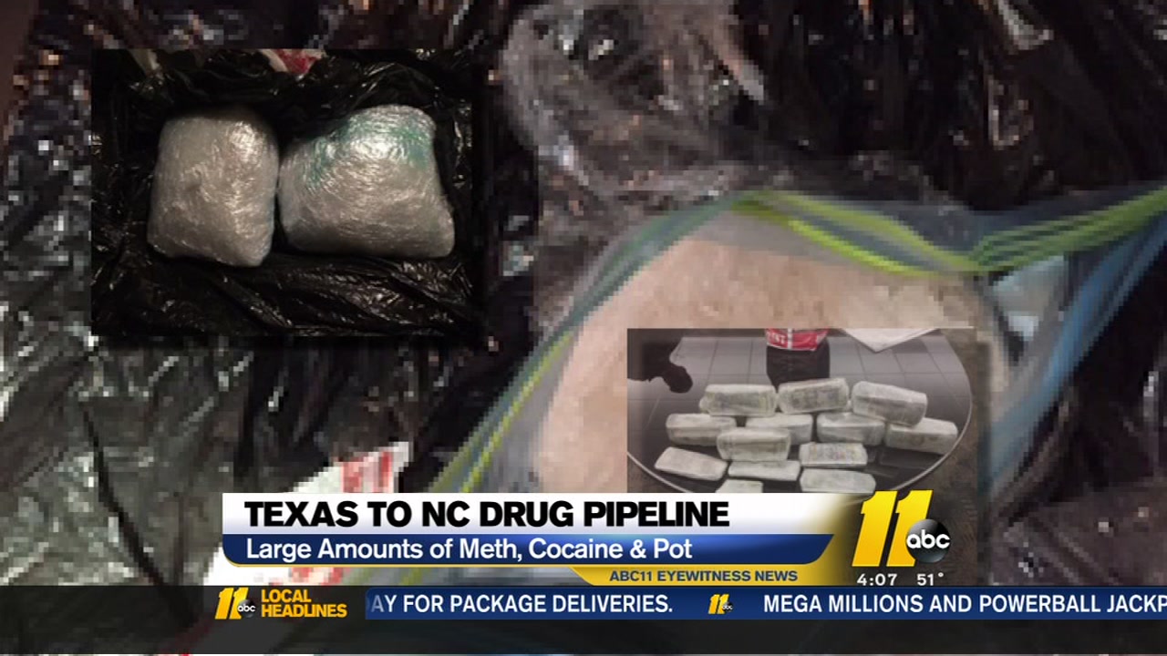 Major drugbust in Texas-to-NC pipeline