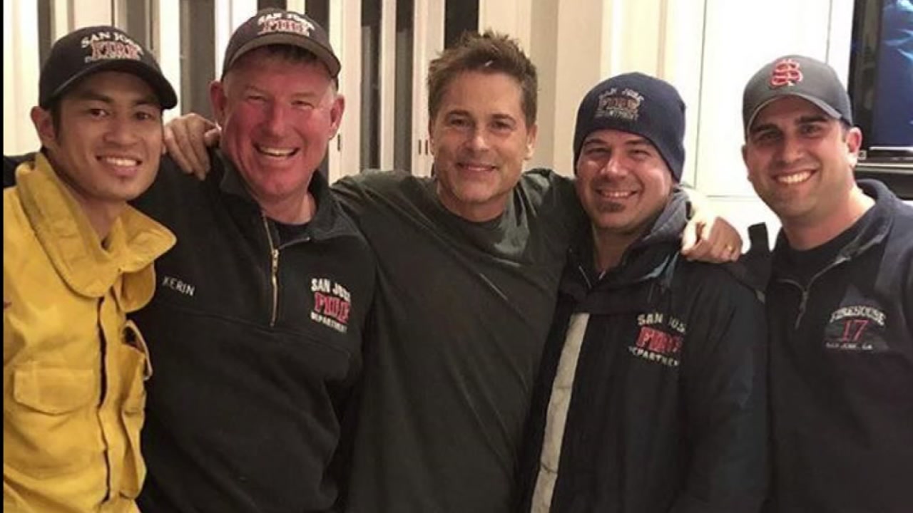 San Jose firefighters discuss eating dinner at Rob Lowes' house