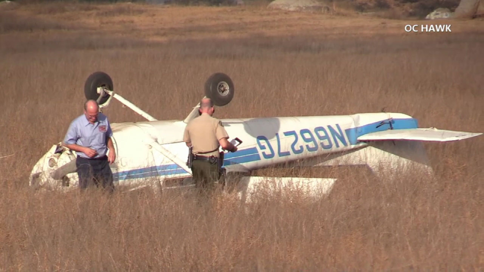 Small plane crashes, lands upside down in Corona ABC7 Los Angeles