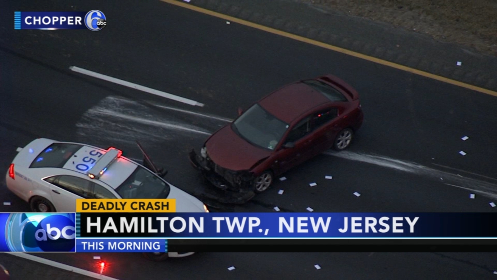One dead after crash on I295 in Mercer County, New Jersey 6abc Philadelphia