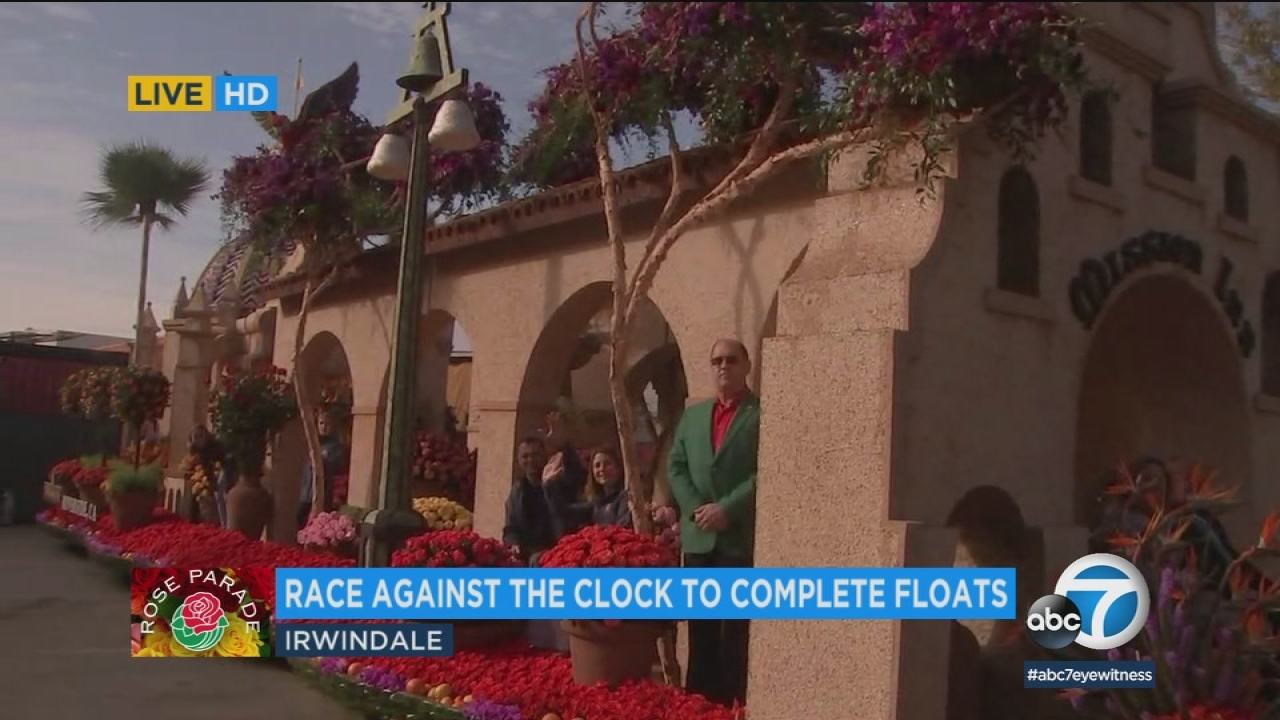 Rose Parade floats get judged ahead of New Year's Day debut