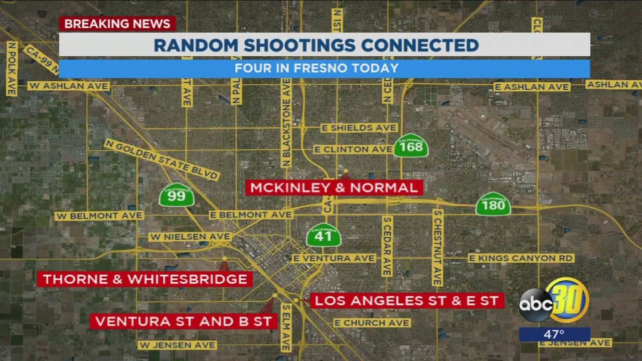Police search for suspect after 3 injured in 4 random shootings within hours of each other