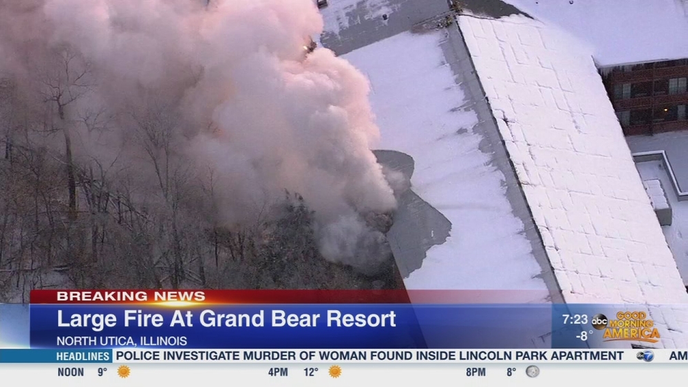 Fire at Grand Bear Resort in Utica