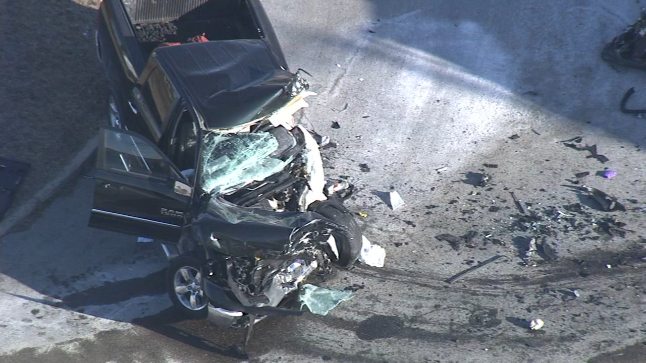 Dump truck, pickup truck crash head-on in N.J.