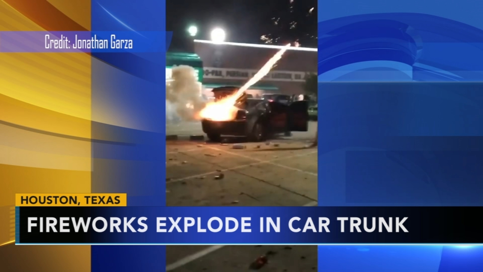 Caught on video Fireworks explode in car's trunk 6abc Philadelphia