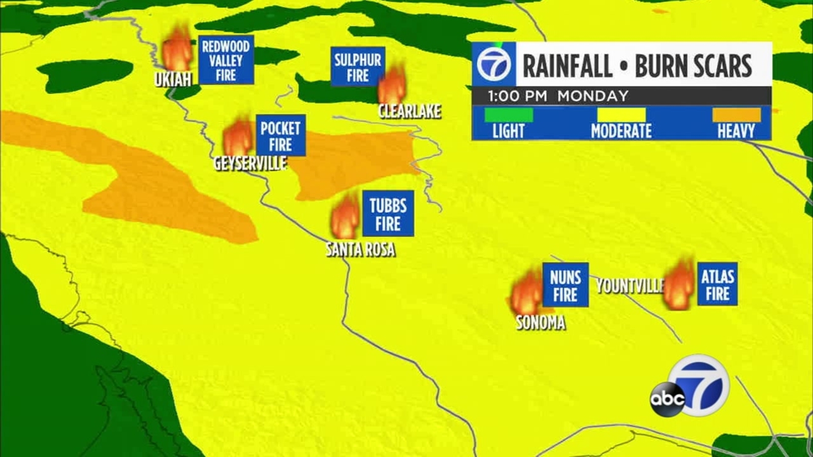 VIDEO: Heavy rain raises flood concerns for the North Bay - ABC7 San ...
