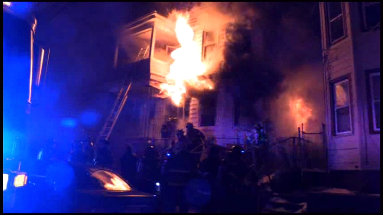 Fire burns through Paterson home