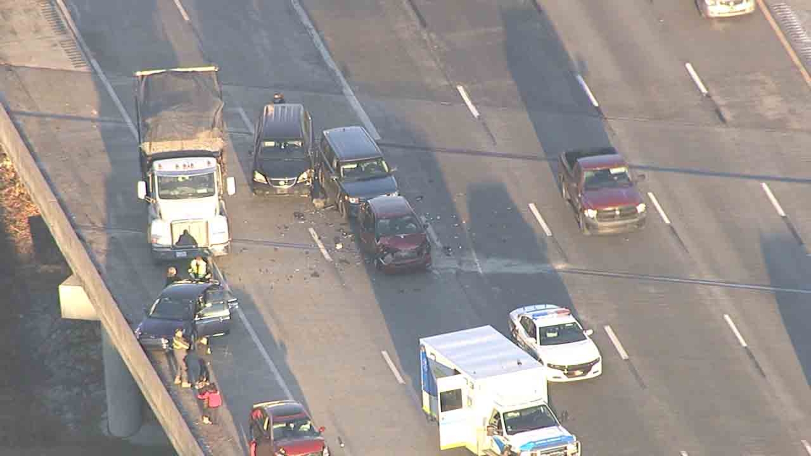 Fivecar wreck on I85 N slows traffic in northeast Durham ABC11