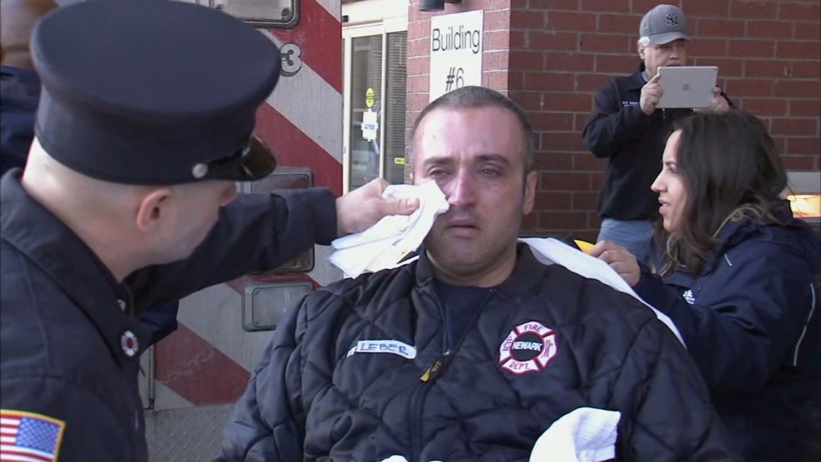 Firefighter critically injured in Newark, NJ fire released from