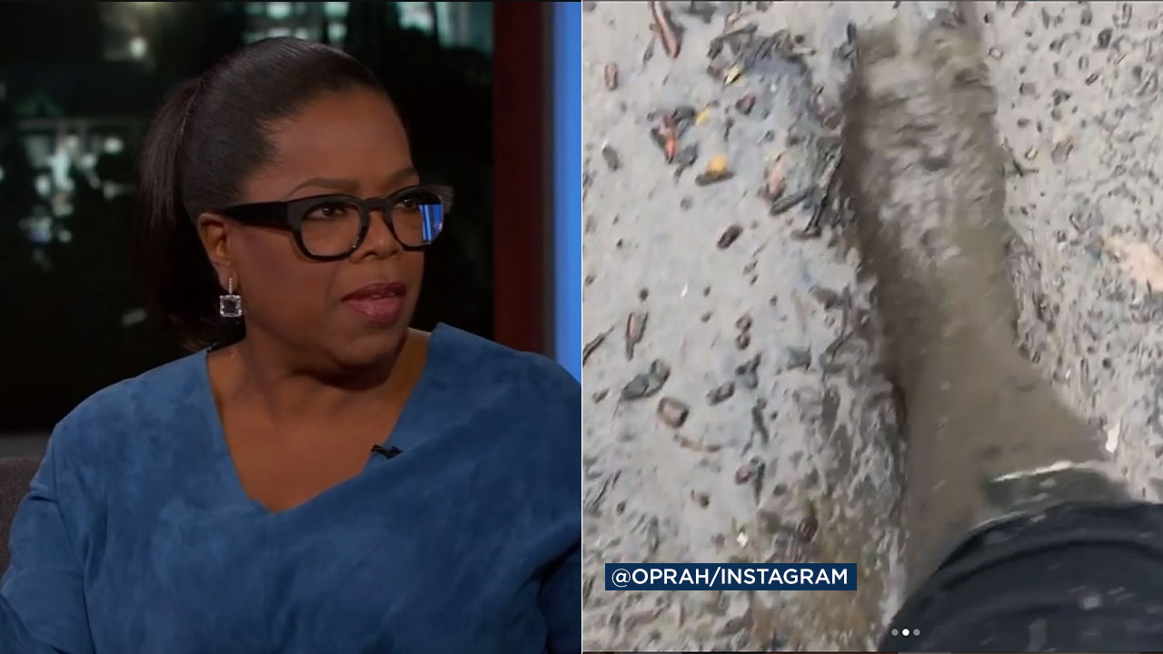 Oprah shares video of Montecito mud damage