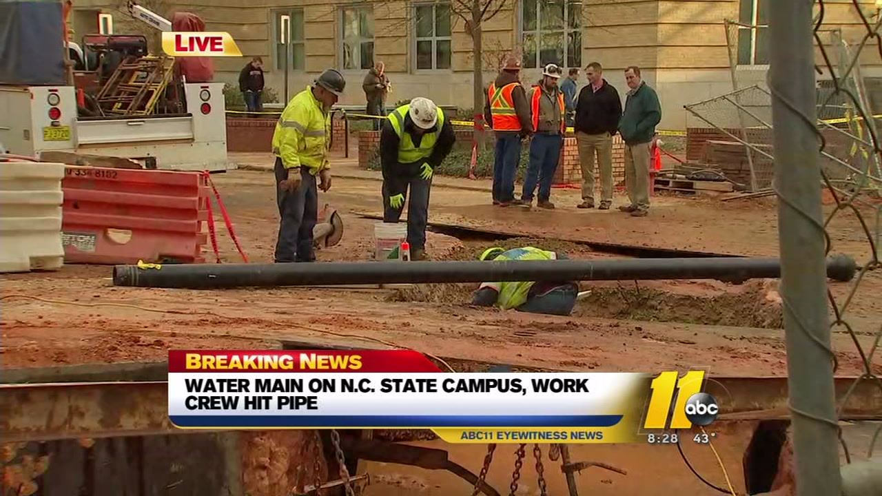 NC State building without water following water main break