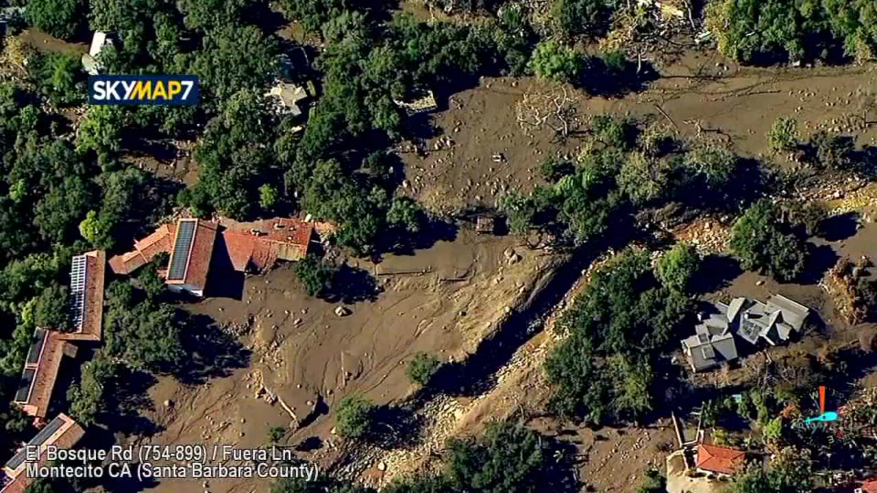 Before-and-after look at destruction from mudslides in Montecito