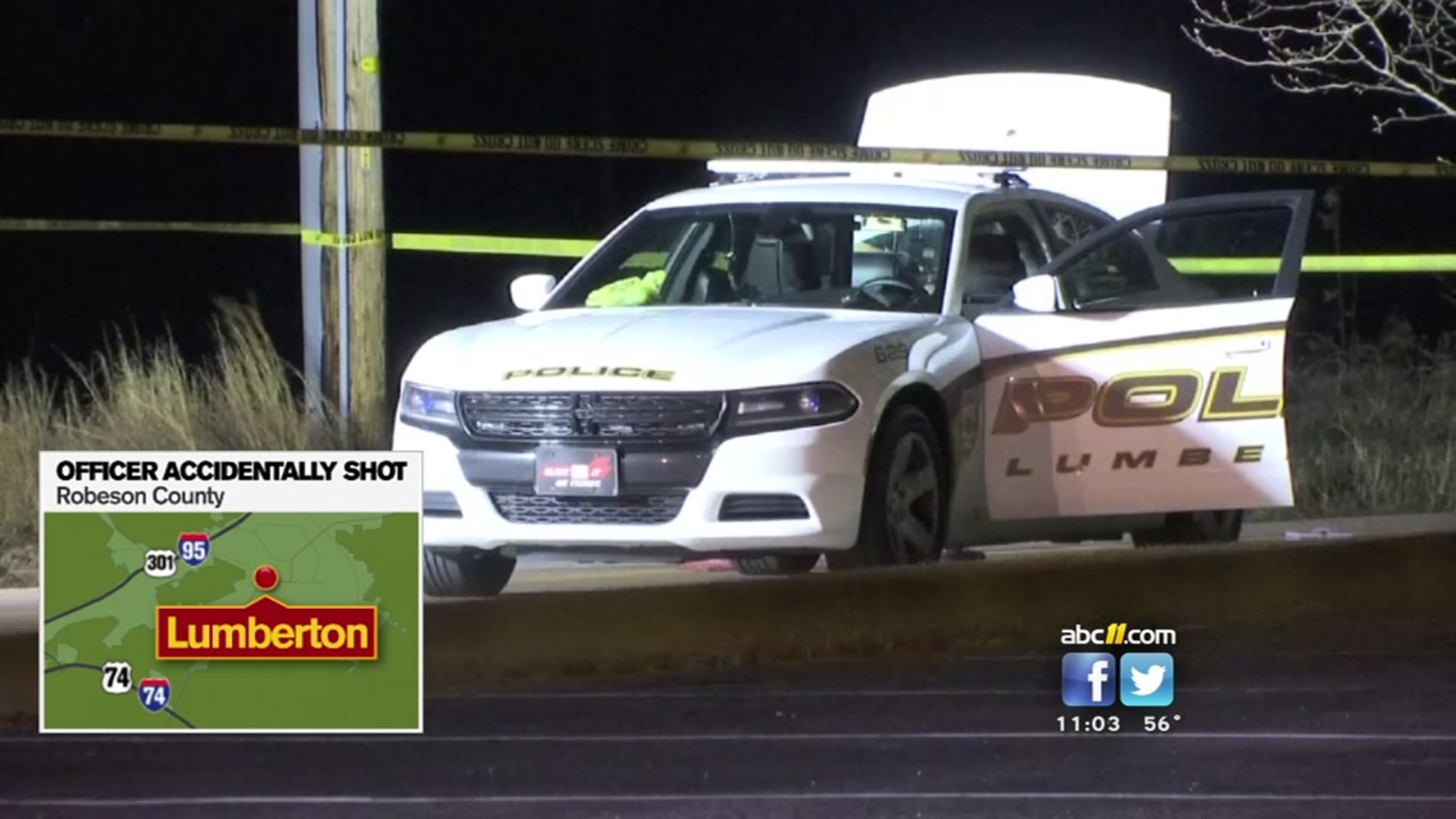 Lumberton police officer shot in 'accidental weapon discharge' ABC11